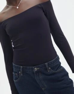 Supersoft Off The Shoulder Longsleeve Bodysuit 26 Supersoft Off The Shoulder Longsleeve Bodysuit -Outlet Glassons Store olive off the shoulder bodysuit longsleeve black imageback tb97721pch