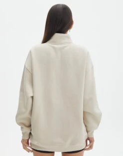 Oversized Embroidered Quarter Zip Sweater -Outlet Glassons Store olivia oversized quarter zip coloradowhat the shell back tl97172oemb