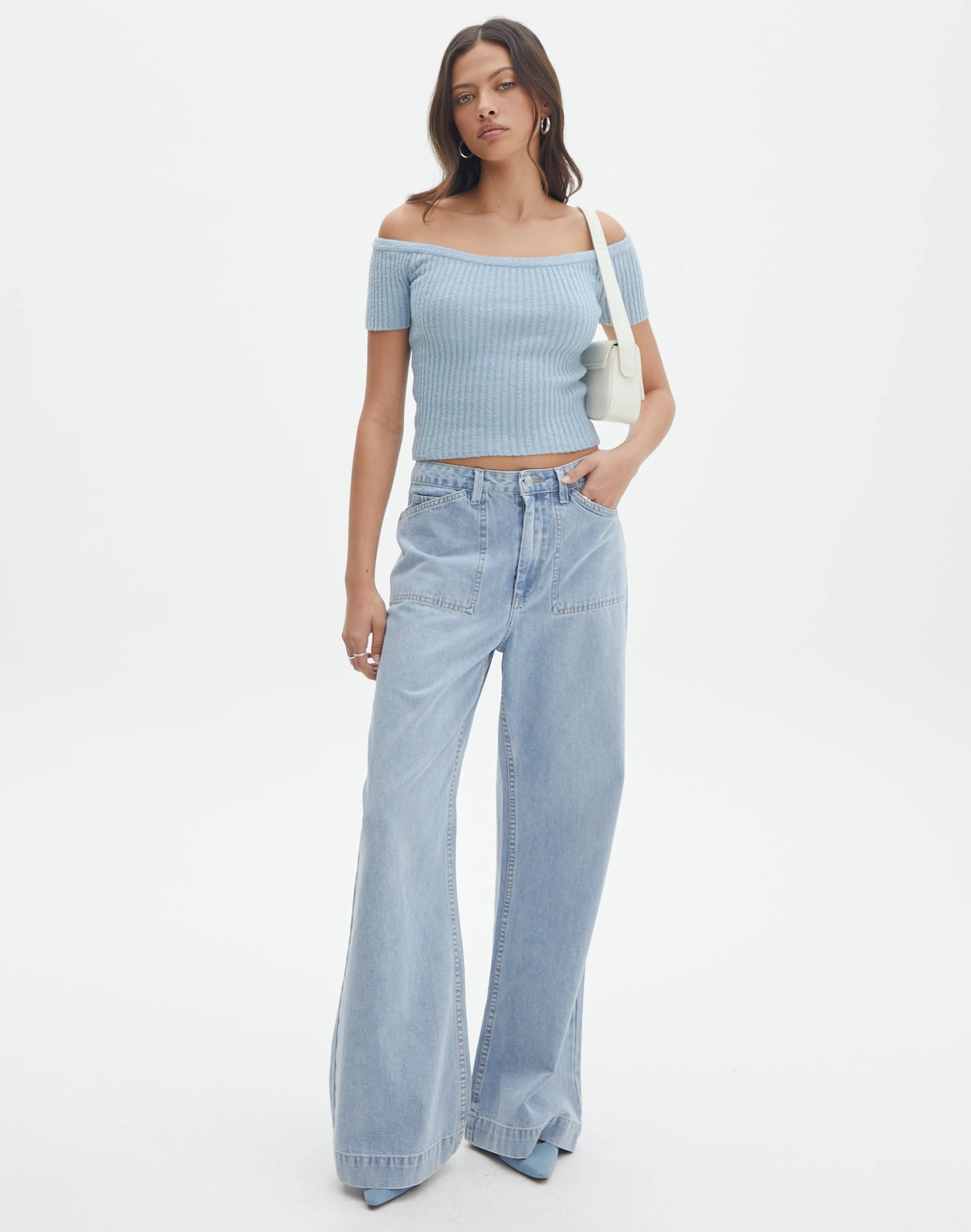 Knit Off The Shoulder Crop Top 10 Knit Off The Shoulder Crop Top - Image 8