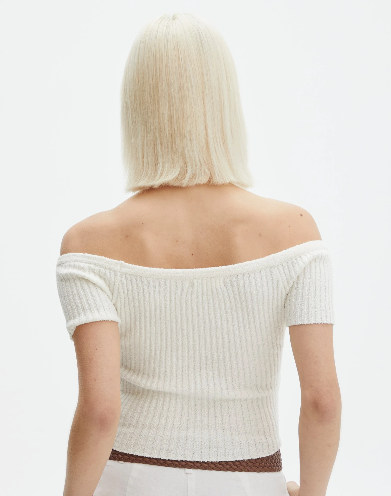 Knit Off The Shoulder Crop Top 6 Knit Off The Shoulder Crop Top - Image 4
