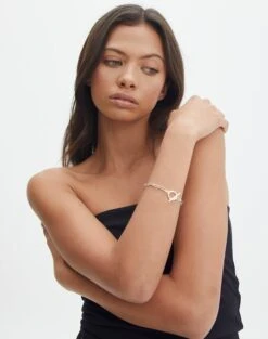 Oval Sunglasses -Outlet Glassons Store open link plated bracelet silver front je144593bra 21