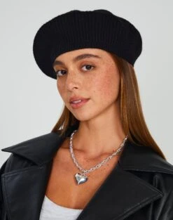 Strapless Fishnet Corset Top -Outlet Glassons Store oui oui beret black front ha107918knt 1