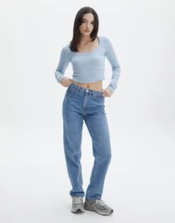 Cotton Scoop Neck Long Sleeve Top 40 Cotton Scoop Neck Long Sleeve Top -Outlet Glassons Store p wylie wide rib scoop icecap full tl53892prib