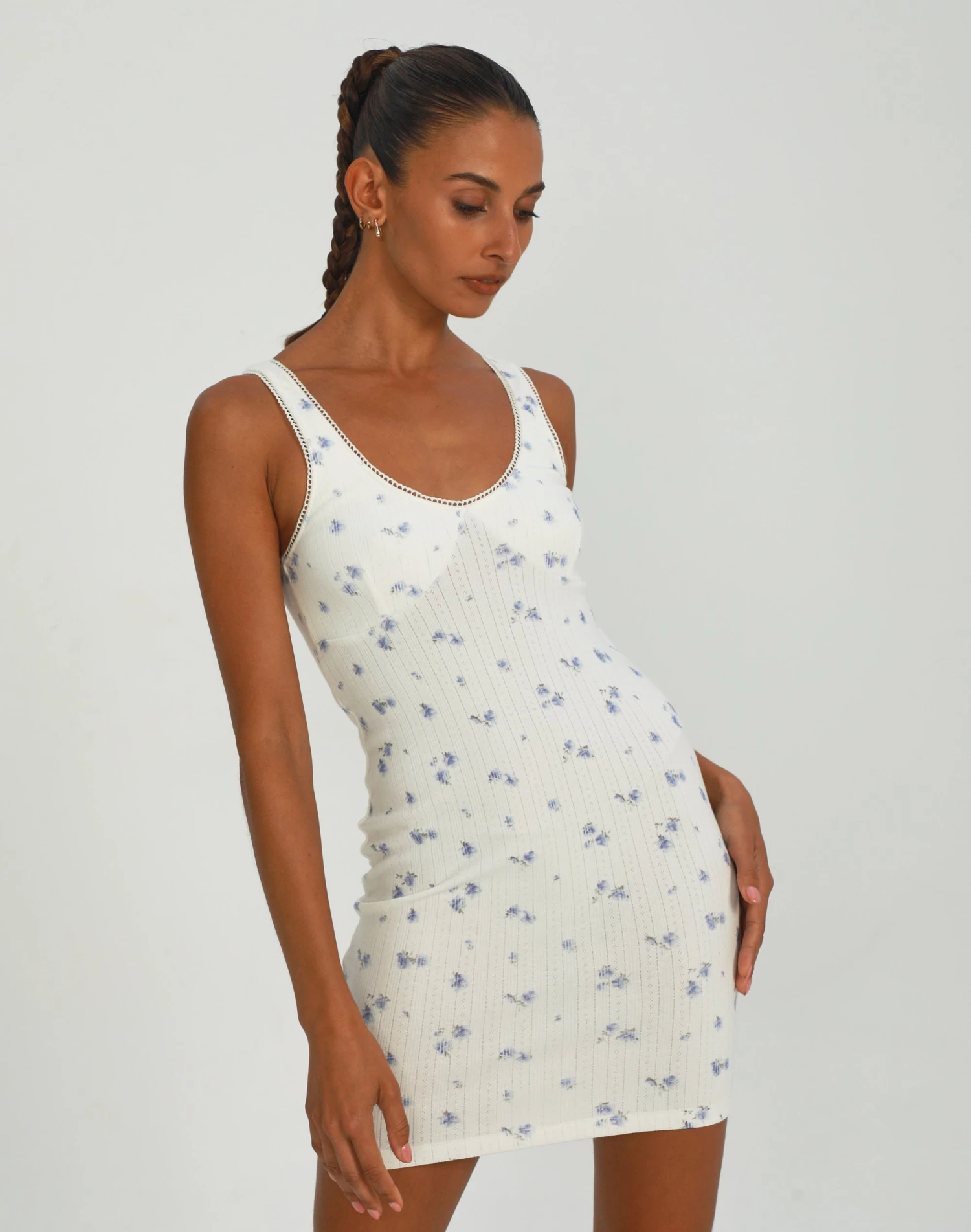 Floral Mesh Cupped Mini Dress 15 Floral Mesh Cupped Mini Dress - Image 13