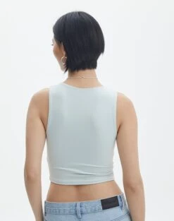 Supersoft High Neck Crop Tank -Outlet Glassons Store penelope super soft tank mist me back tv106845pch