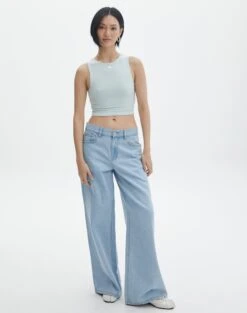 Supersoft High Neck Crop Tank -Outlet Glassons Store penelope super soft tank mist me full tv106845pch