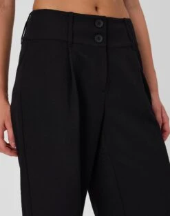 Double Button Tailored Pant -Outlet Glassons Store penny button suit pant black imageback pw91835pln
