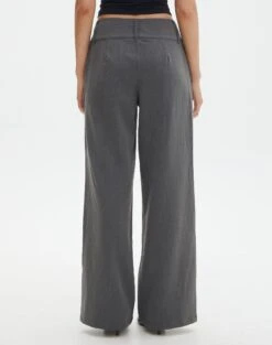 Double Button Tailored Pant -Outlet Glassons Store penny button suit pant charcoal back pw91835pln