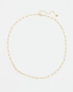 Plated Fine Chain Link Necklace -Outlet Glassons Store plated fine chain link necklace gold detail je105967nl