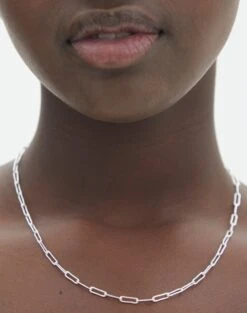 Plated Fine Chain Link Necklace -Outlet Glassons Store plated fine chain link necklace silver full je105967nl