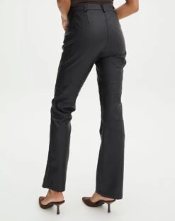 Stitch Detail Faux Leather Pant 23 Stitch Detail Faux Leather Pant -Outlet Glassons Store polly pu pant black back pw106535pu