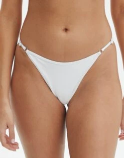 Bandeau Gold Detailed Swim Top -Outlet Glassons Store r aiden adjustable high cut bikini briefs white full ga54030rpln 1