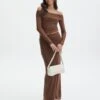 Mesh Maxi Skirt -Outlet Glassons Store r co drey maxi skirt deep umber front sl52001rmes 2