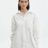 Oversized Cord Long Sleeve Shirt 2 Oversized Cord Long Sleeve Shirt -Outlet Glassons Store r curt cord shirt milk front bl100483rcor