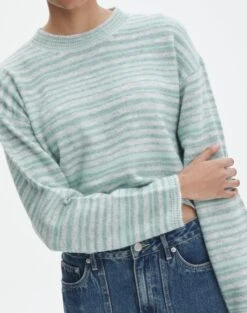 Stripe Knit Jumper 13 Stripe Knit Jumper -Outlet Glassons Store r didi crew neck knit academia stripe imageback kl112842rstp