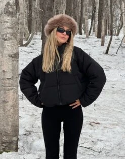 Zip Up Puffer Jacket 27 Zip Up Puffer Jacket -Outlet Glassons Store r eddie funnel crop puffer black coldfront cs84145rpln