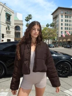 Long Sleeve Ribbed Knit Top -Outlet Glassons Store r eddie funnel crop puffer its soy cute front cs84145rpln 2