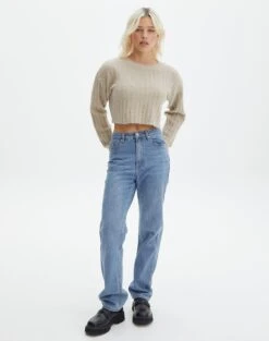 Knit Crew Neck Jumper -Outlet Glassons Store r egypt wide rib cropped knit on the rocks full kl97635raus