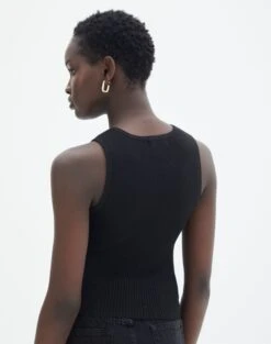 Rib Knit Tank -Outlet Glassons Store r guy cropped knit black back kv55139rrib