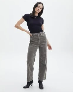 Mid Rise Straight Leg Cotton Cargo Pant -Outlet Glassons Store r heidi high rise straight leg everythings pine front pw52818rcor