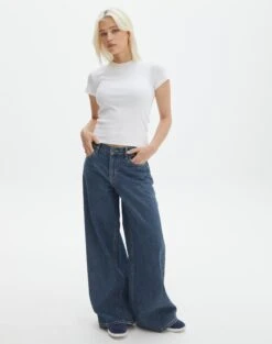 Supersoft High Neck Crop Tank -Outlet Glassons Store r hyper mid rise wide leg jean coyote blue front jd96872rdnm