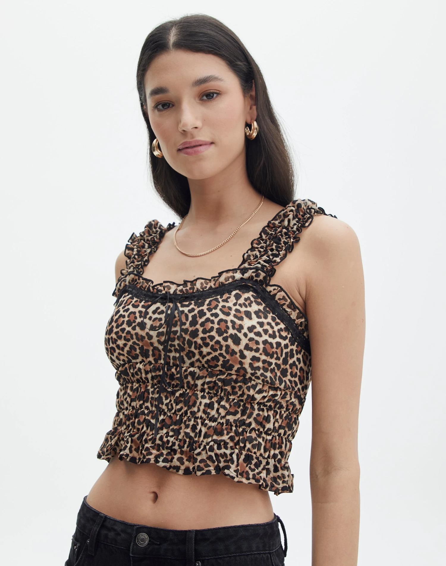 Split Tie Front Print Blouse 15 Split Tie Front Print Blouse - Image 13