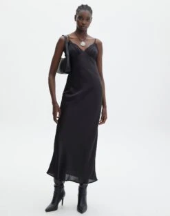 Knit Cut Out Maxi Dress -Outlet Glassons Store r levi lace dress black front dl118358rsat 5