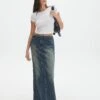 Denim Maxi Skirt 2 Denim Maxi Skirt -Outlet Glassons Store r lisbon denim maxi skirt coyote blue front sl119702rdnm 3
