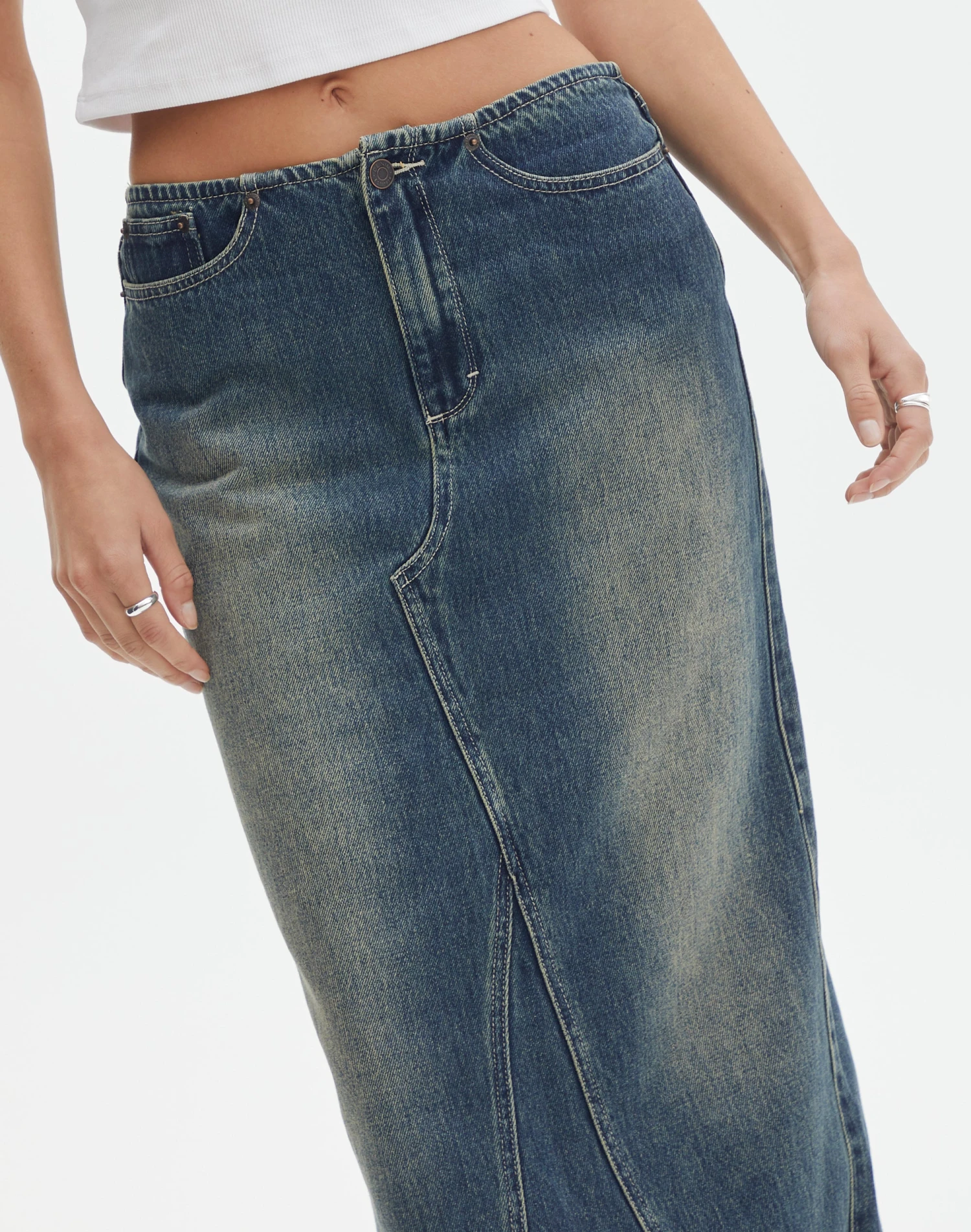 Denim Maxi Skirt 6 Denim Maxi Skirt - Image 4
