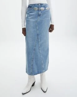 Denim Maxi Skirt 28 Denim Maxi Skirt -Outlet Glassons Store r lisbon denim maxi skirt riley vintage wash full sl119702rdnm
