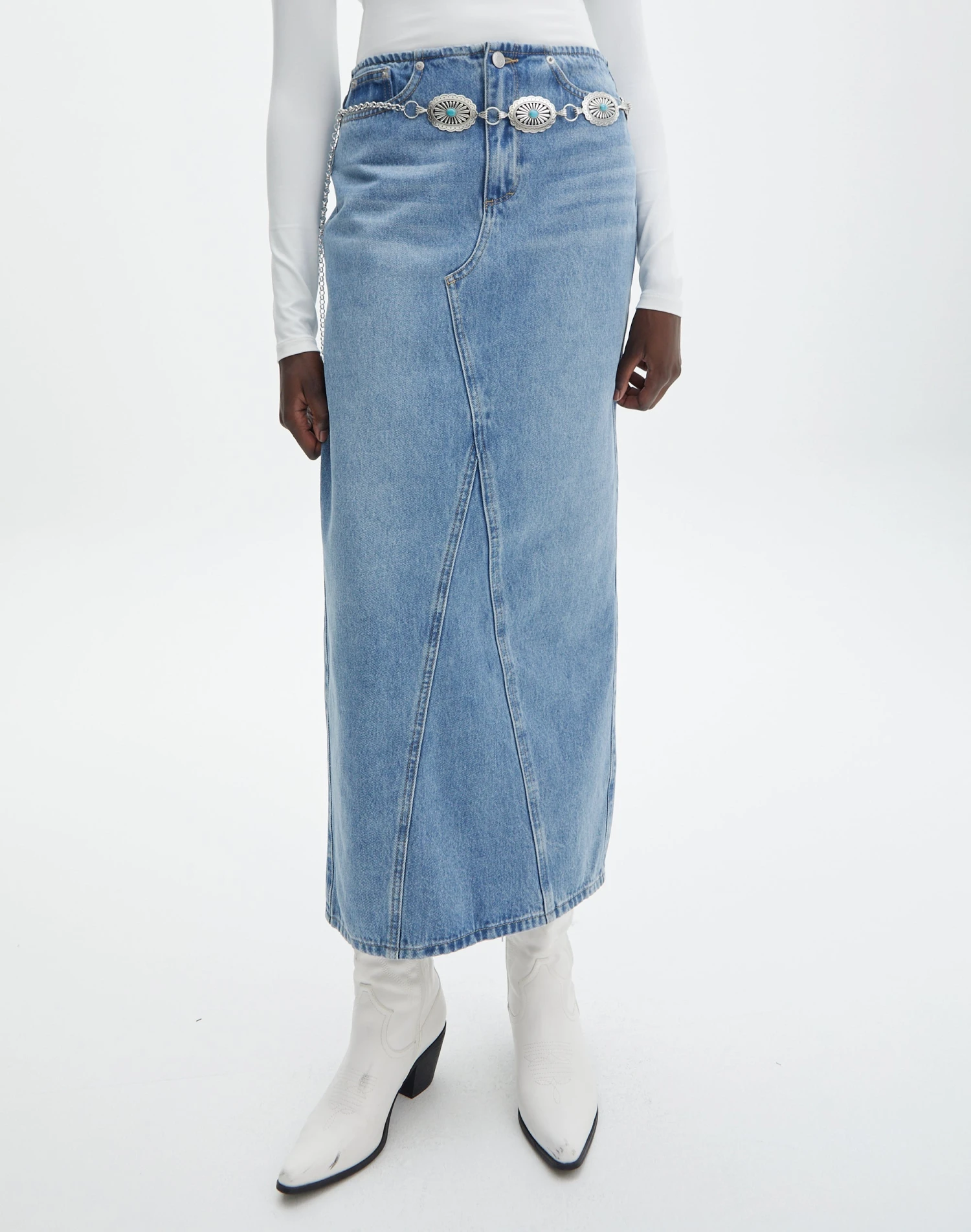 Denim Maxi Skirt 9 Denim Maxi Skirt - Image 7