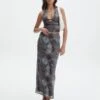 Print Mesh Midi Skirt 1 Print Mesh Midi Skirt -Outlet Glassons Store r marina mesh maxi skirt mink tie dye front sl53303rpri