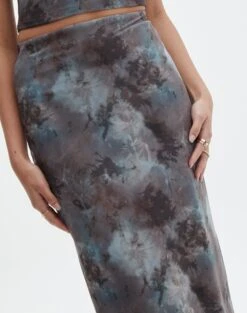 Print Mesh Midi Skirt -Outlet Glassons Store r marina mesh maxi skirt mink tie dye imageback sl53303rpri