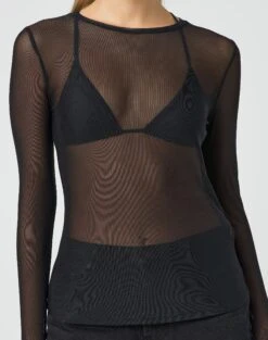 Long Sleeve Mesh Top 25 Long Sleeve Mesh Top -Outlet Glassons Store r milina ls mesh top black imageback tl30558rmes