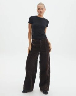 Mid Rise Pintuck Cord Pant -Outlet Glassons Store r miranda cord hot cocoa front pw91822rcor
