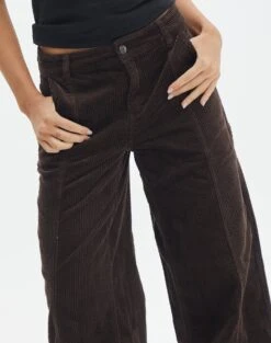 Mid Rise Pintuck Cord Pant -Outlet Glassons Store r miranda cord hot cocoa imageback pw91822rcor