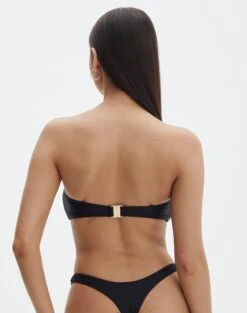 Knot Front Bandeau Bikini Top 24 Knot Front Bandeau Bikini Top -Outlet Glassons Store r nello knot front bandeau top black back ga55566rpln
