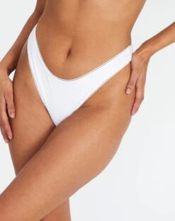 Bandeau Gold Detailed Swim Top -Outlet Glassons Store r pimi high waist thong white front ga83647rpln 3