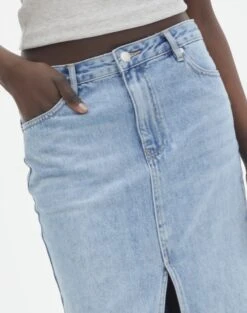 Denim Midi Front Split Skirt 25 Denim Midi Front Split Skirt -Outlet Glassons Store r rita denim midi hemmed skirt riley vintage wash imageback sl55242rden