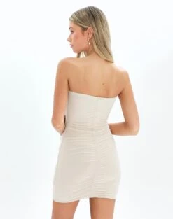 Strapless Rosette Cut Out Mini Dress 14 Strapless Rosette Cut Out Mini Dress -Outlet Glassons Store r roxy rosette mini what the shell back ds92458rmes