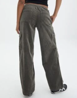 Mid Rise Cord Cargo Pant -Outlet Glassons Store r saffie mid rise cargo pant cypress back pw78180rcor
