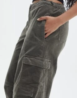 Mid Rise Cord Cargo Pant -Outlet Glassons Store r saffie mid rise cargo pant cypress detail pw78180rcor