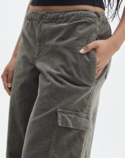 Mid Rise Cord Cargo Pant -Outlet Glassons Store r saffie mid rise cargo pant cypress imageback pw78180rcor