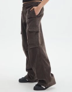 Mid Rise Cord Cargo Pant -Outlet Glassons Store r saffie mid rise cargo pant irish coffee detail pw78180rcor