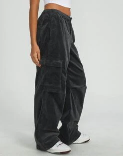 Mid Rise Cord Cargo Pant -Outlet Glassons Store r saffie mid rise cargo pant shadow dancer detail pw78180rcor