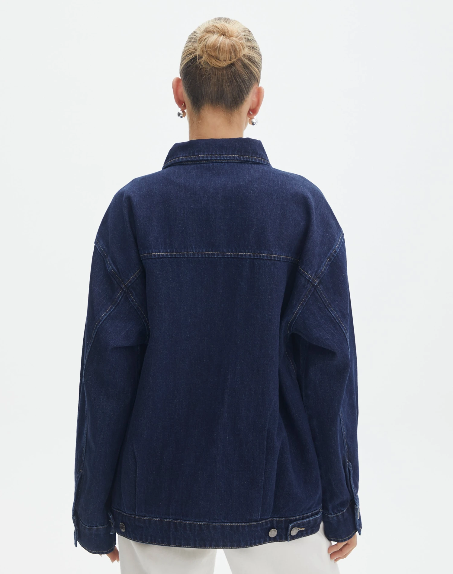 Oversized Denim Zip Up Jacket 5 Oversized Denim Zip Up Jacket - Image 3