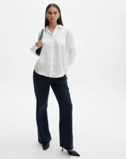 Pocket Satin Long Sleeve Shirt -Outlet Glassons Store r scout satin shirt milk full bl106816rsat