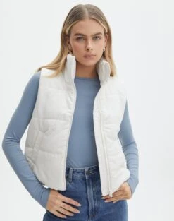 Cropped Puffer Vest -Outlet Glassons Store r sloan cropped puffer vest bad to the bone front vs49501rcml