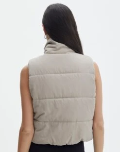 Cropped Puffer Vest -Outlet Glassons Store r sloan cropped puffer vest on the rocks back vs49501rcml