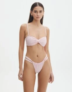 Ruched Twist Front Bandeau Bikini Top 35 Ruched Twist Front Bandeau Bikini Top -Outlet Glassons Store r sloanne split ruched bikini brief fairy floss front ga136181rpln